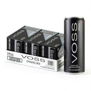 VOSS Sparkling Water 24 Slim Cans Pure Artesian Hydration-0
