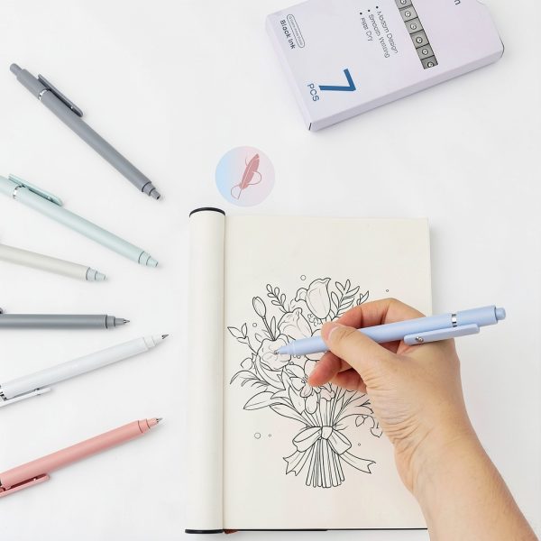 Gel Ink Pen Donse Retractable Fine 05mm Pack-5