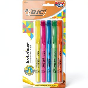 BIC Brite Liner Highlighters Assorted Colors-0