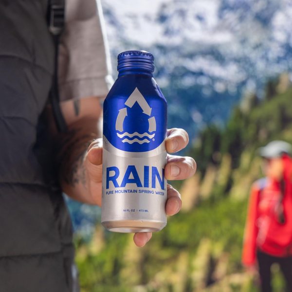 RAIN Water Aluminum Bottles Recyclable Spring Water 16 Fl Oz-4