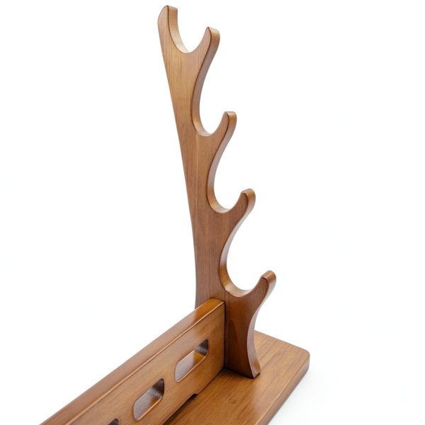 ZHOSXRC Wooden Flute Stand Multi-Level Pine-5