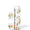 Flute Stand TABLECLOTHSFACTORY Clear Metal-8