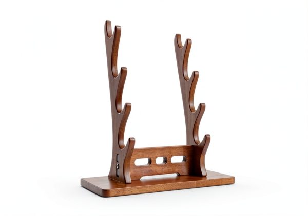 Wood Flute Stand semofcen Walnut Design for-5
